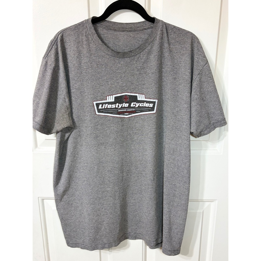 Lifestyle Cycles | Biker Graphic Tee XL || Grey|